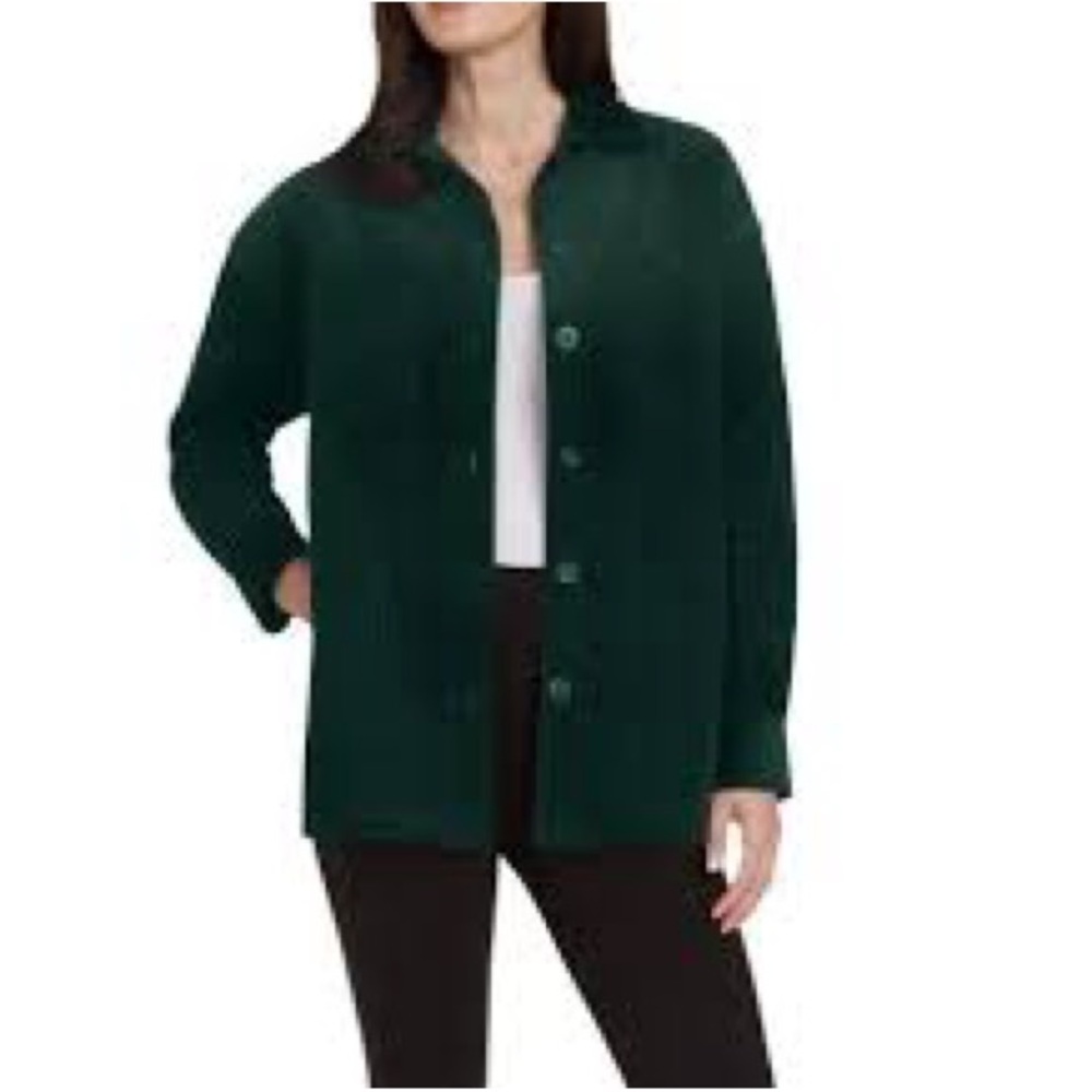 Matty M Women's XL Dark Bleu/ green Corduroy Shirt/shacket